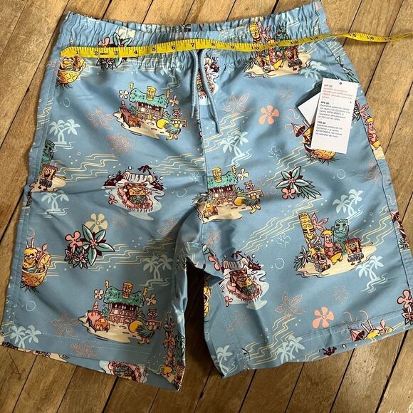 Abercrombie & Finch kids swim trunks, SpongeBob print - Picture 1 of 6
